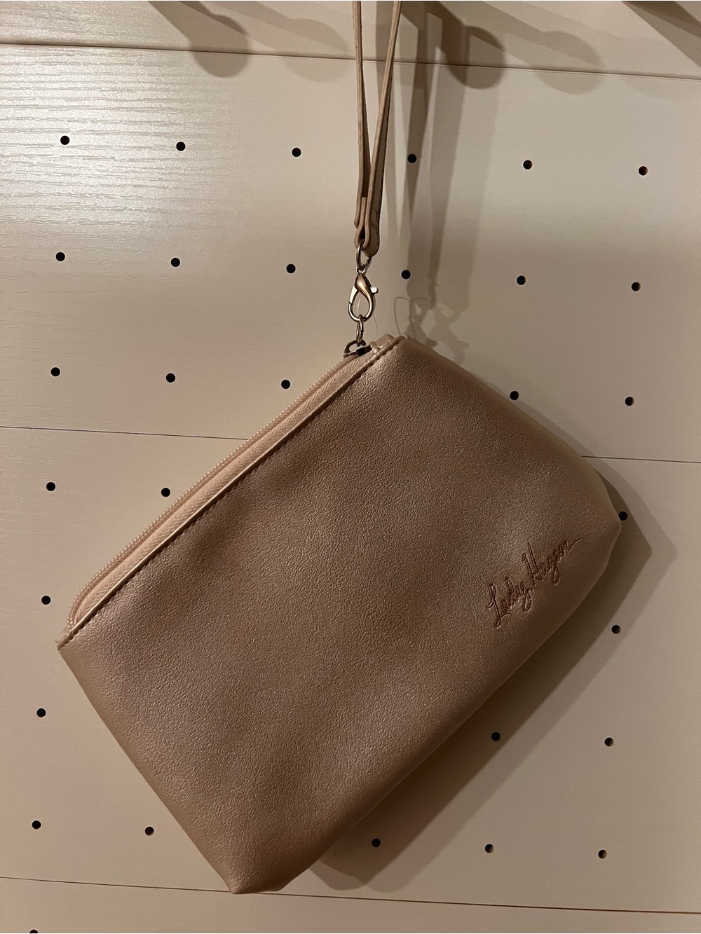 Women's LADY HAGEN Ivory Zippered Wristlet